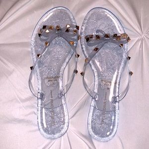 Clear Jelly Thong Sandals
